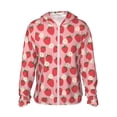 thumbnail image 1 of Fotbe Strawberry And Flowers Men's Women's UPF 50+ Sun Protection Jacket Hooded Cooling Shirt with Pockets Hiking Outdoor Performance-Small, 1 of 9