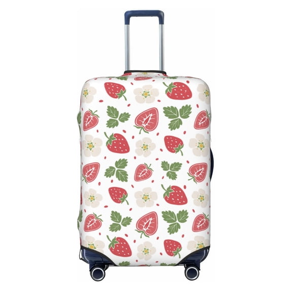 Fotbe Strawberry Luggage Cover Protector,Suitcase Protector,Scratch and Dirt Resistant,Fits 18-32 Inch Luggage-Large
