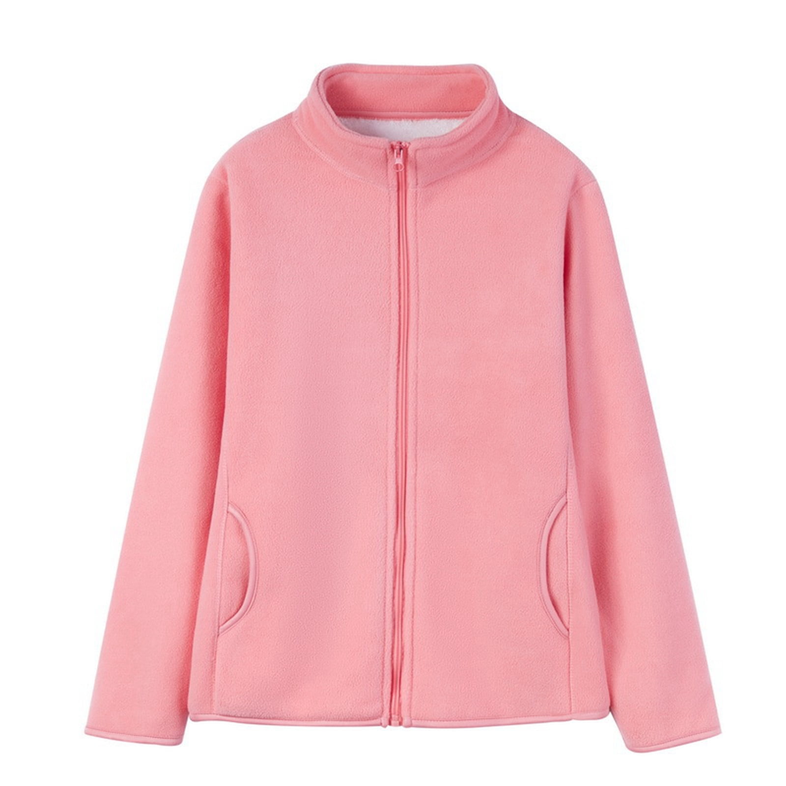 Women's Soft Lined Full Zip Polar Jacket Warm Coat Zip Vest Casual Wrap Jacket Hood Jacket Women Womens Snow Jacket Zip up Fuzzy Jacket Women plus Size Long Coats for Women Zipper Jacket Jacket Women