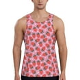 thumbnail image 1 of Fotbe Strawberry Pattern Men's Quick Dry Workout Tank Top Gym Muscle Tee Fitness Bodybuilding Sleeveless T Shirt Breathable Workout Shirt-4X-Large, 1 of 9