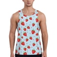 thumbnail image 1 of Fotbe Strawberry Pattern Men's Quick Dry Workout Tank Top Gym Muscle Tee Fitness Bodybuilding Sleeveless T Shirt Breathable Workout Shirt-4X-Large, 1 of 9