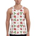 thumbnail image 1 of Fotbe Strawberry Pattern Men's Quick Dry Workout Tank Top Gym Muscle Tee Fitness Bodybuilding Sleeveless T Shirt Breathable Workout Shirt-4X-Large, 1 of 9