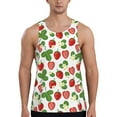 thumbnail image 1 of Fotbe Strawberry Pattern Men's Quick Dry Workout Tank Top Gym Muscle Tee Fitness Bodybuilding Sleeveless T Shirt Breathable Workout Shirt-Medium, 1 of 9