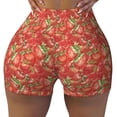 thumbnail image 1 of Fotbe Strawberry Seamless Shorts, Womens Workout Shorts High Waist Stretch Booty Short for Gym/Yoga/Running/Biking-XX-Large, 1 of 9