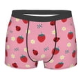 thumbnail image 1 of Fotbe Strawberry and Ladybugs Men’s Total Support Pouch Boxer Briefs, X-Temp Cooling, Moisture-Wicking Underwear, Regular, Long-leg and Trunk-X-Large, 1 of 9