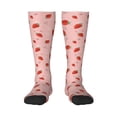 thumbnail image 1 of Fotbe Strawberry print Women's Men's Novelty Crew Socks Cotton Socks Knee High Socks for Walking,Running,Nurses,Pregnancy, 1 of 9