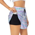 thumbnail image 1 of Fotbe Striped Gradient Womens High Waist Running Shorts Athletic Workout Quick Dry Shorts for Women with Pockets Gym Yoga Summer Shorts-XX-Large, 1 of 9