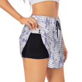 thumbnail image 1 of Fotbe Stripes and Sprigs of Lavender Womens High Waist Running Shorts Athletic Workout Quick Dry Shorts for Women with Pockets Gym Yoga Summer Shorts-Medium, 1 of 9