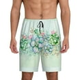 thumbnail image 1 of Fotbe Succulent Pajama Shorts for Men, Men's Pajama Bottoms, Sleepwear,Short Pajama Pants-, 1 of 9