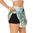 thumbnail image 1 of Fotbe Succulent Womens High Waist Running Shorts Athletic Workout Quick Dry Shorts for Women with Pockets Gym Yoga Summer Shorts-Medium, 1 of 9