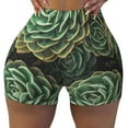 thumbnail image 1 of Fotbe Succulents Seamless Shorts, Womens Workout Shorts High Waist Stretch Booty Short for Gym/Yoga/Running/Biking-XX-Large, 1 of 9