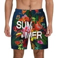thumbnail image 1 of Fotbe Summer Birds and Flowers Men’s Swim Trunks Quick Dry Swim Shorts Board Shorts with Mesh Lining-3X-Large, 1 of 9
