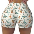 thumbnail image 1 of Fotbe Summer Dinosaur Seamless Shorts, Womens Workout Shorts High Waist Stretch Booty Short for Gym/Yoga/Running/Biking-, 1 of 9