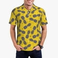 thumbnail image 1 of Fotbe Summer Pineapple Pattern Men’s Golf Polo Shirt – Breathable Performance Golf Shirt with Button-Down Collar-XX-Large, 1 of 6