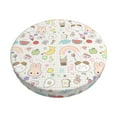 thumbnail image 1 of Fotbe Summer Rabbit Stool Covers Round,Waterproof Round Bar Stool Covers Bar Chair Covers Washable Stool Cushion Slipcover for 12-14 Inch Chair-14 inch, 1 of 7