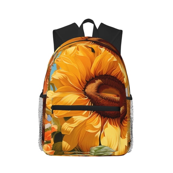 Fotbe Sunflower Blue Sky Lightweight Casual Laptop Backpack for Men and Women, Daily use Waterproof backpack, Backpack for College