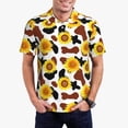 thumbnail image 1 of Fotbe Sunflower Cow Pattern Men’s Golf Polo Shirt – Breathable Performance Golf Shirt with Button-Down Collar-X-Large, 1 of 6