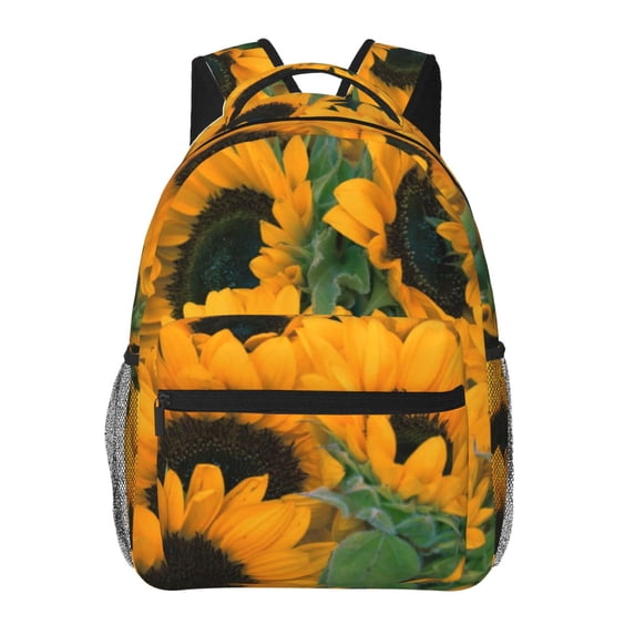 Fotbe Sunflowers 7 Pattern Casual Backpack for School, Travel, and Outdoor Activities - Durable, Lightweight, and Comfortable