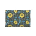 thumbnail image 1 of Fotbe Sunflowers And Blue Flower Reusable Cosmetic Bag Makeup Bag for Women Large Travel Cosmetic Pouch Girls' Make Up Organizer, 1 of 8