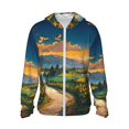thumbnail image 1 of Fotbe Sunflowers At Sunset Men's Women's UPF 50+ Sun Protection Jacket Hooded Cooling Shirt with Pockets Hiking Outdoor Performance-Small, 1 of 8