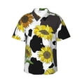 thumbnail image 1 of Fotbe Sunflowers Country Hawaiian Shirt For Men Unisex Summer Beach Casual Short Sleeve Cotton Linen Button Down Shirts-Small, 1 of 9