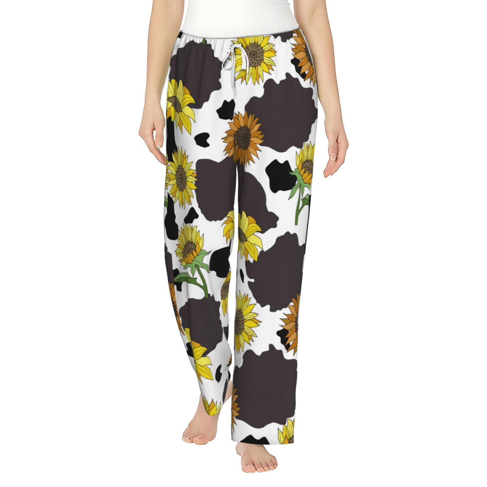Fotbe Sunflowers Country Women's Pajama Pants,Sleepwear Pants,Pj ...