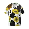 thumbnail image 1 of Fotbe Sunflowers Country print Short Sleeve Button Down Shirts for Men Casual Summer Beach Wrinkle Free Shirt-3X-Large, 1 of 7