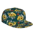 thumbnail image 1 of Fotbe Sunflowers Flat Bill Visor Cap Classic Snapback Hat Polyester Foam Trucker Hat Trucker Cap Adjustable Baseball Cap, 1 of 9