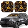 thumbnail image 1 of Fotbe Sunflowers Leaves 2-Piece Car Windshield Sun Shade | Sun Blocker for Car Windshield | Foldable Automotive Interior Accessories for Sun Protection-Large, 1 of 7