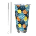 thumbnail image 1 of Fotbe Sunflowers Pattern 20 oz Tumbler Stainless Steel Vacuum Insulated Coffee Ice Cup Double Wall Travel Flask Leak-proof Coffee Cup-Straw Two-piece Set, 1 of 8