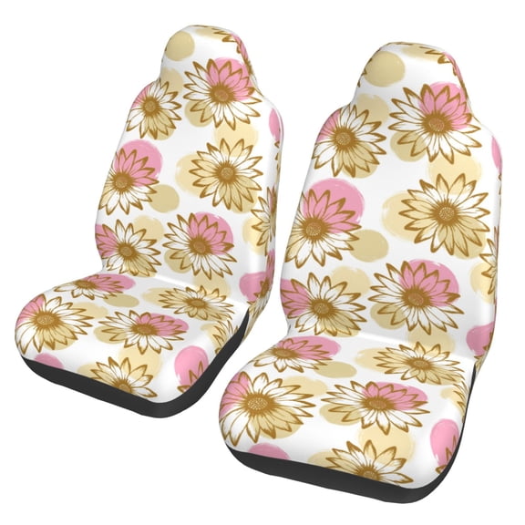 Fotbe Sunflowers Pattern Automotive Seat Covers for Cars Trucks and SUVs – Car Seat Covers for Front Seats,Protective Seat Covers,Vehicle Seat Covers, Set of 2