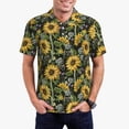 thumbnail image 1 of Fotbe Sunflowers Pattern Men’s Golf Polo Shirt – Breathable Performance Golf Shirt with Button-Down Collar-Medium, 1 of 6