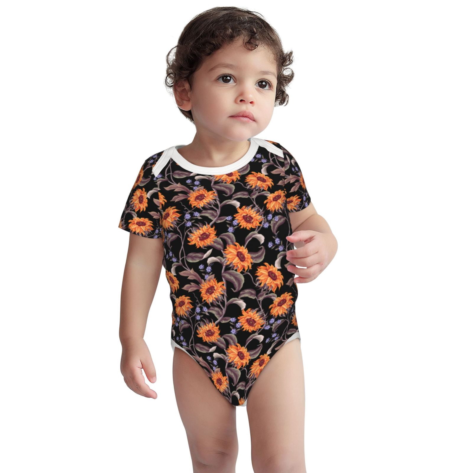 Babysoy Organic Kimono Romper - Side Snap Shortall, Unisex Baby Summer Outfit