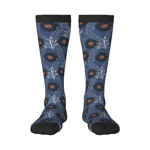 Fotbe Sunflowers print Women's Men's Novelty Crew Socks Cotton Socks Knee High Socks for Walking,Running,Nurses,Pregnancy
