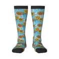 thumbnail image 1 of Fotbe Sunflowers print Women's Men's Novelty Crew Socks Cotton Socks Knee High Socks for Walking,Running,Nurses,Pregnancy, 1 of 9