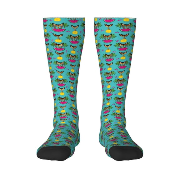 Fotbe Sunmmer Cat print Women's Men's Novelty Crew Socks Cotton Socks Knee High Socks for Walking,Running,Nurses,Pregnancy