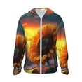 thumbnail image 1 of Fotbe Sunset Coast Sunflower Men's Women's UPF 50+ Sun Protection Jacket Hooded Cooling Shirt with Pockets Hiking Outdoor Performance-XX-Large, 1 of 8