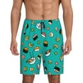thumbnail image 1 of Fotbe Sushi Pajama Shorts for Men, Men's Pajama Bottoms, Sleepwear,Short Pajama Pants-Large, 1 of 9