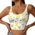 thumbnail image 1 of Fotbe Sweet Honey Pattern Womens' Sports Bra Longline Wirefree Padded with Medium Support Sports Moisture-Wicking Workou Vest,Tank Top-, 1 of 9
