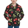 thumbnail image 1 of Fotbe Sweet Red Cherry Pattern Youth Pullover Hooded Sweatshirt, Boys Hoodie, Kangaroo Pocket Hoodie for Kids Girls -Small, 1 of 6