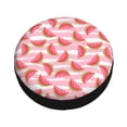 thumbnail image 1 of Fotbe Sweet Watermelon Spare Tire Cover Thickening Universal Fit for Jeep, Trailer, RV, SUV, Truck, Tough Tire Wheel Soft Cover-14 inch, 1 of 9
