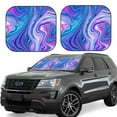 thumbnail image 1 of Fotbe Swirl Blue And Purple 2-Piece Car Windshield Sun Shade | Sun Blocker for Car Windshield | Foldable Automotive Interior Accessories for Sun Protection-Medium, 1 of 7