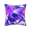 thumbnail image 1 of Fotbe Swirl Print Blue Purple1 Pattern Velvet Decorative Throw Pillow Covers with Elegant Piping, Soft Plush Cushion Cover for Sofa, Bed, Car, Office-18"x18", 1 of 8