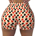 thumbnail image 1 of Fotbe Table Tennis Rackets Seamless Shorts, Womens Workout Shorts High Waist Stretch Booty Short for Gym/Yoga/Running/Biking-Small, 1 of 9