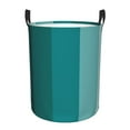 thumbnail image 1 of Fotbe Teal Color Pattern Laundry Basket with Handles, Waterproof Large Laundry Hamper, Wash Bag for Corner Dorm, Rolling Laundry Basket with Handles-Medium, 1 of 6