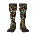thumbnail image 1 of Fotbe Teal Leopard print Women's Men's Novelty Crew Socks Cotton Socks Knee High Socks for Walking,Running,Nurses,Pregnancy, 1 of 8