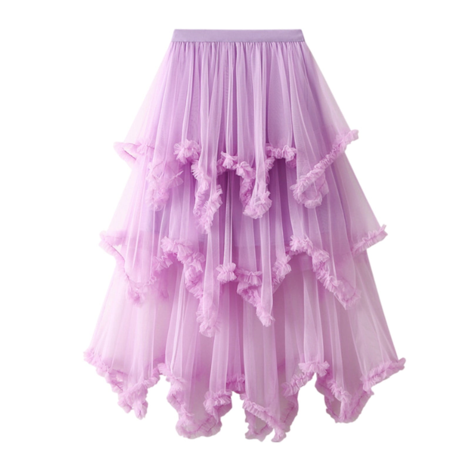 Women Mesh Solid Skirt A Line Color Waist Long Skirt High Skirt Girls Hoop Skirt Hot Skirt for Women Two Piece Skirt Set plus Size Skirts for Women Belly Dance Skirt Tassel Scarf Sequin Wrap Raffia