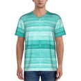 thumbnail image 1 of Fotbe Teal Turquoise Baseball Jersey Shirt for Men and Women, Casual Short Sleeves Button Down T-Shirt-3X-Large, 1 of 9
