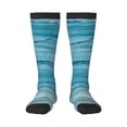 thumbnail image 1 of Fotbe Teal Turquoise Fluid Stripes print Women's Men's Novelty Crew Socks Cotton Socks Knee High Socks for Walking,Running,Nurses,Pregnancy, 1 of 8