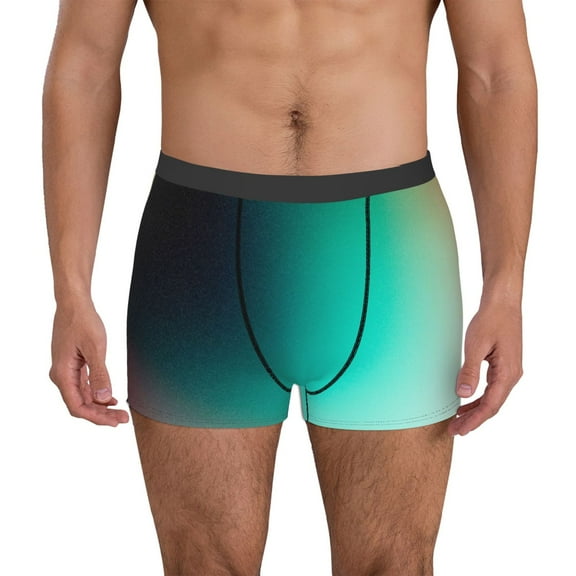 Fotbe Teal and Peach Men’s Total Support Pouch Boxer Briefs, X-Temp Cooling, Moisture-Wicking Underwear, Regular, Long-leg and Trunk-Large
